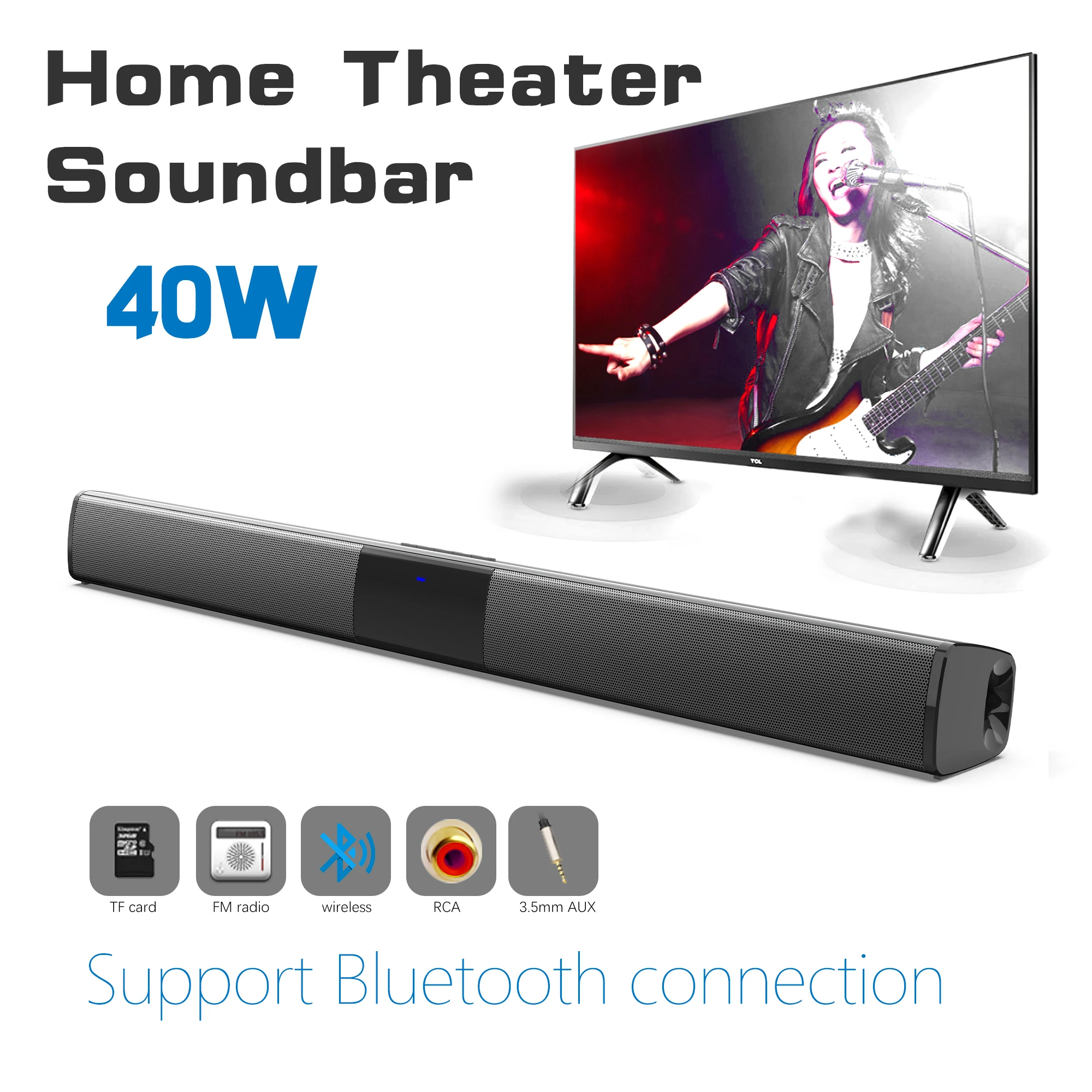 Audio Music Center - TV 컴퓨터 용 40W 고출력 사운드