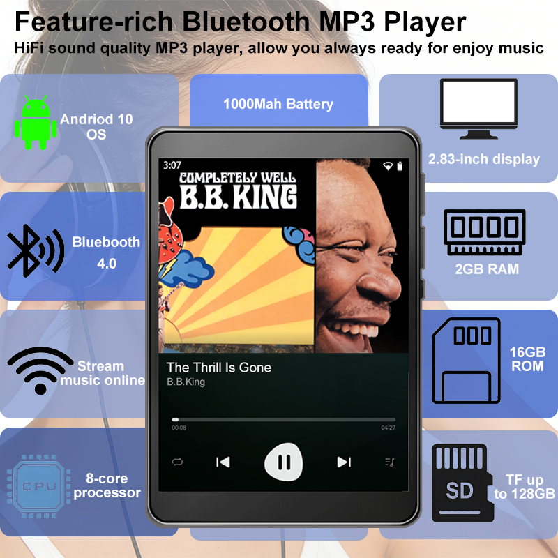 Mp3 Audio Music Download - WiFi MP3 플레이어 Andriod 10 Spotify