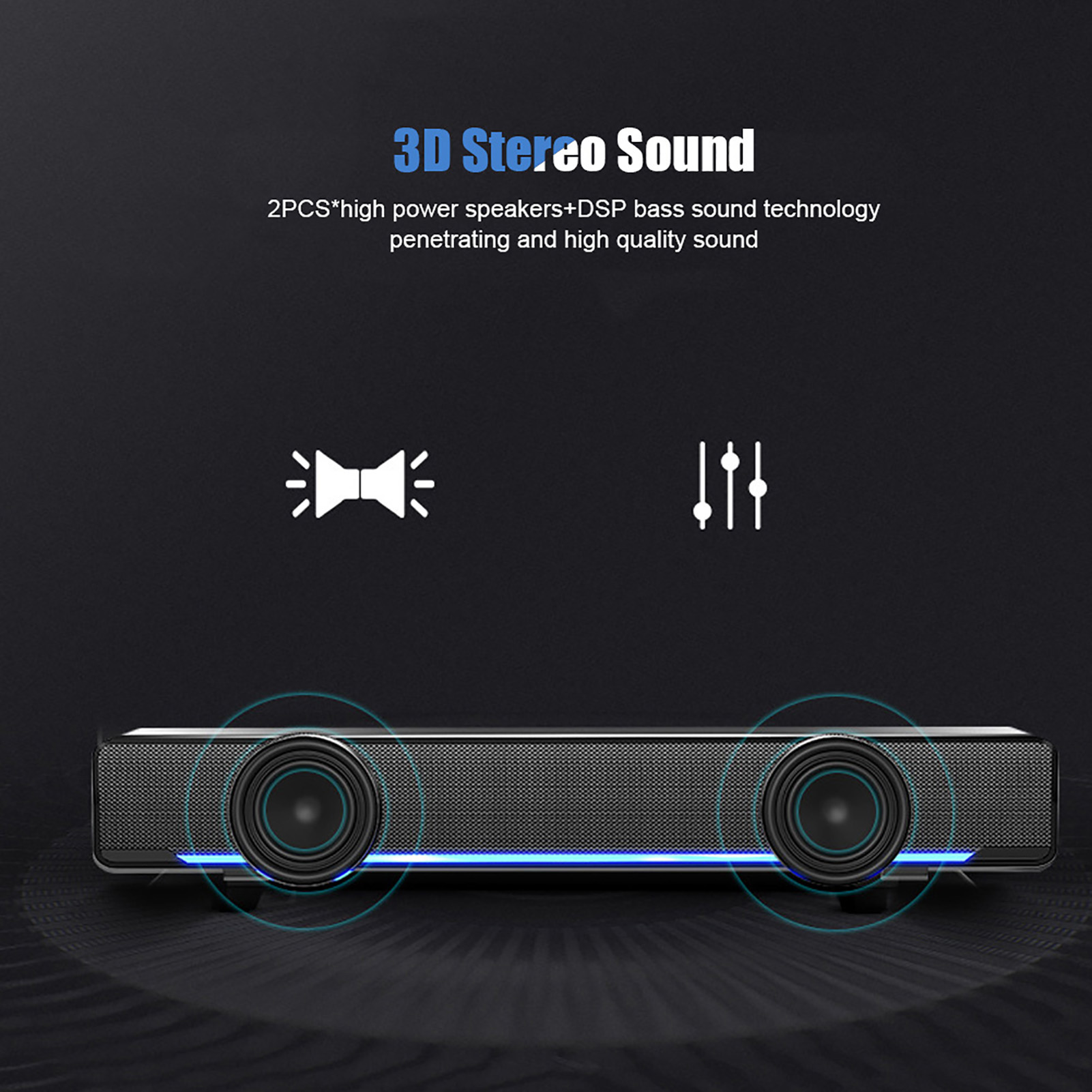 휴대용 사운드 바 USB 유선 스테레오 사운드 바 음악 - Audio Music Center 리뷰 및 가격