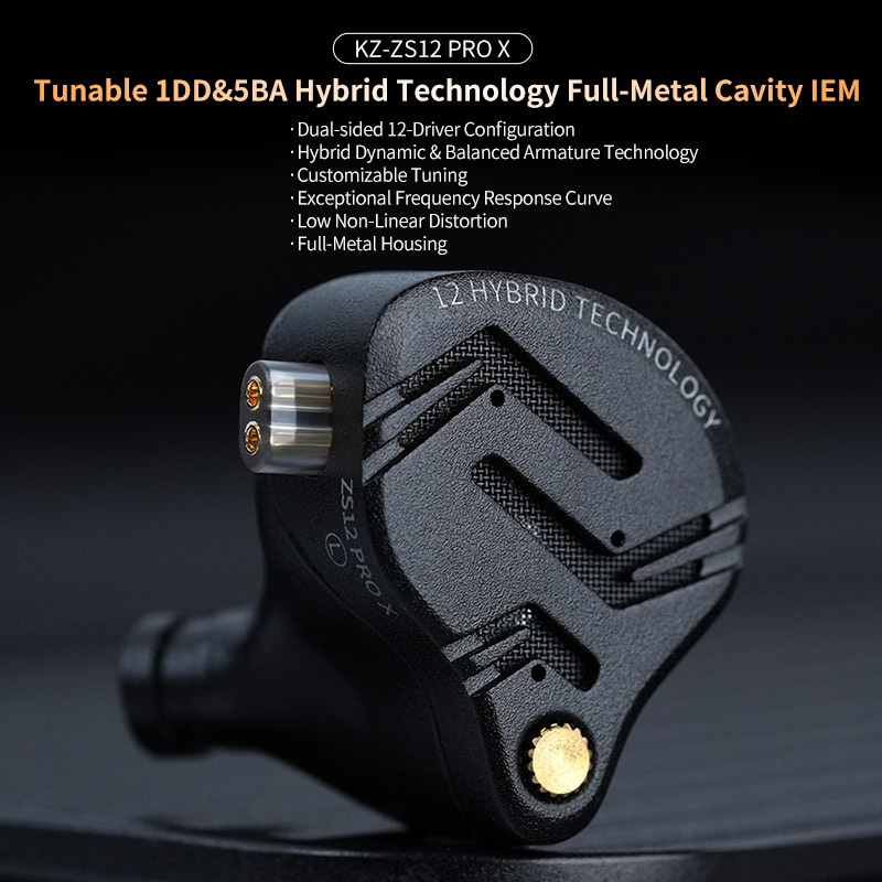 KZ ZS12 PRO X 메탈 이어폰 1DD + 5BA - Audio X Music 리뷰 및 가격