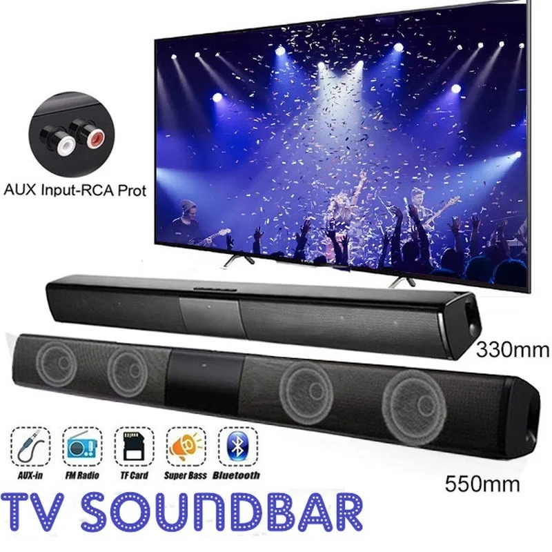 TV 컴퓨터 용 40W 고출력 사운드 바 무선 블루투스 - Audio Music Center 리뷰 및 가격