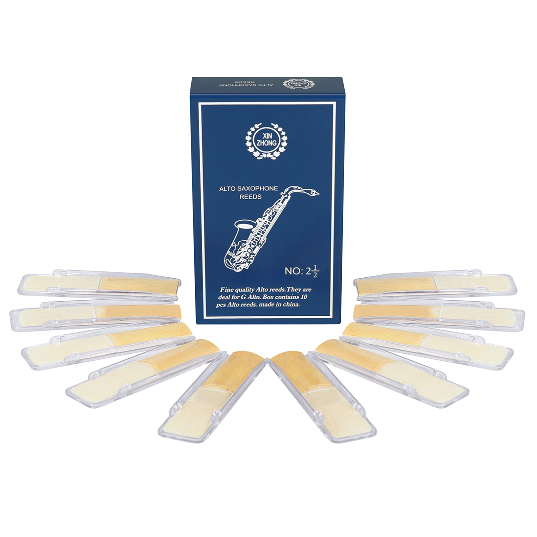10 Pcs 알토 색소폰 리드 강도 2.5 개별 포장  - Saxophone Reed Pack 리뷰 및 가격
